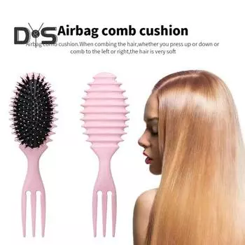 Щетка для волос с мягкой щетиной для массажа кожи головы, женская расческа для вьющихся волос, расческа для укладки волос, парикмахерский инструмент для девочек фиолетовый