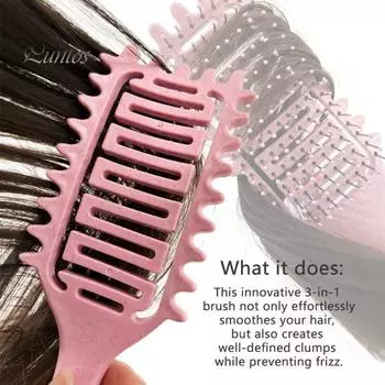 Щетка для волос с мягкой щетиной, массажная для кожи головы, женская вентилируемая расческа для вьющихся волос, расческа для укладки волос, парикмахерский инструмент для девочек розовый