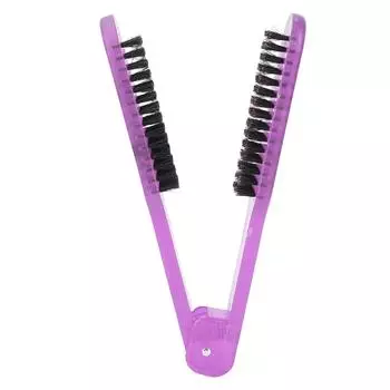 Щетка для волос с щетиной, антистатическая, термостойкая, двухсторонняя, расческа для волос с щетиной, фиолетовая фиолетовый