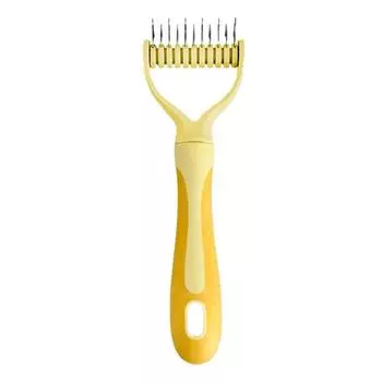 Щетка для вычесывания шерсти для собак с длинной шерстью, кошек, грабли для удаления подшерстка, для распутывания спутанной шерсти и колтунов, принадлежности для ухода за домашними животными S