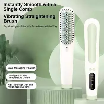 Щетка для выпрямления волос, быстро нагревающаяся щетка для выпрямления волос, многофункциональная щипцы для завивки волос, расческа с отрицательными ионами, щипцы для завивки волос