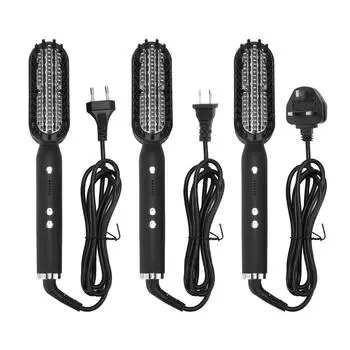 Щетка для выпрямления волос с подогревом и отрицательными ионами, быстрый нагрев, профессиональный выпрямитель для волос, расческа для D US Plug 220-240V