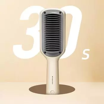 Щетка для выпрямления волос, выпрямляющий стержень, электрическая расческа, фен для волос, зажим для расчески, большой вьющийся валиком для волос, прямая щетка двойного назначения белый