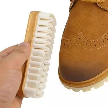 Щетка для замшевой обуви Мягкая, компактная, простая в использовании, удобная ручка, удобное хранение, чистая, элегантный цвет, щетка для чистки зимних ботинок для дома бежевый