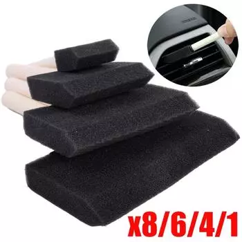 Щетка-губка с деревянной ручкой, щетка для чистки зазоров в салоне автомобиля, щетка для удаления пыли с экрана центральной консоли, губка для граффити