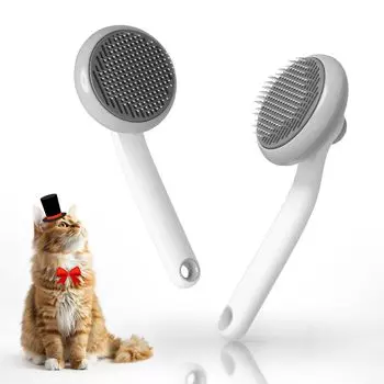 Щетка GULIGULI для домашних животных, массажная для кошек, собак, кошек, пуходерка для удаления шерсти одним нажатием, не вызывает раздражения кожи, эргономичная ручка