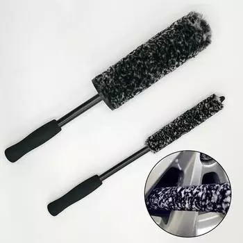 Щетка из микрофибры с нескользящей ручкой, легко чистящаяся автомобильная щетка из микрофибры, щетка для чистки колес, щетки для авто-мотоциклов