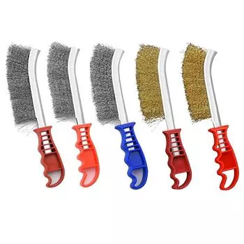 Щетка из стальной проволоки в форме ножа для чистки барбекю Щетка из нержавеющей стали для удаления ржавчины с меди Щетка из стальной проволоки 24x4.8cm медный