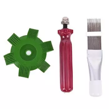 Щетка-крыло из нержавеющей стали, таблетки для чистки конденсатора и очистки радиатора, инструмент для удаления пыли