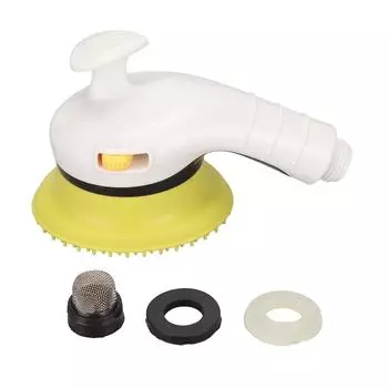 Щетка-лейка для душа для питомцев с переключателем, универсальная, с мягкими зубцами, массажная, лейка для душа для собак, щетка для купания с жёлтый