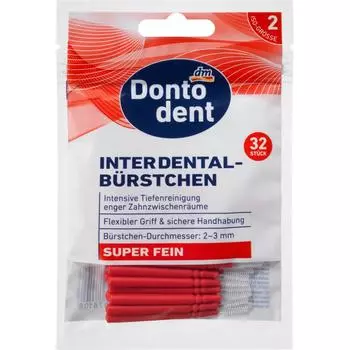 Щетка межзубная DM Dontodent 0,4 мм (ИСО 2) Красный 32 шт.
