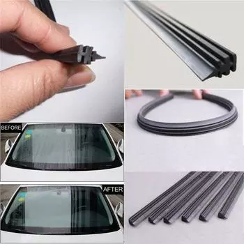 Щетка Мягкая Силиконовая Щетка Стеклоочистителя Без Кронштейна Бескаркасная Щетка Стеклоочистителя Для Автомобиля Резина чёрный