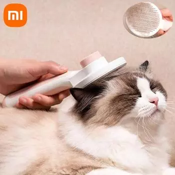 Щетка-пуходерка для чистки Xiaomi для собак, кошек, удаляет подшерсток, спутанные волосы, массаж, расческа для домашних животных, улучшает кровообращение