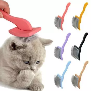 Щетка-пуходерка для собак, большой инструмент для ухода за домашними животными для кошек, собак, удаляет распущенную шерсть, расческа для домашних животных, массажная щетка для щенков для линьки L