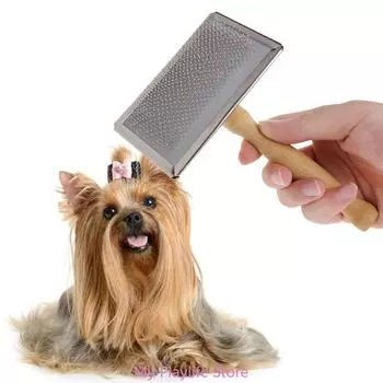 Щетка-пуходерка для собак, расческа для собак, щетка для чистки домашних животных, для маленьких и больших собак, средство для удаления шерсти для домашних животных, грязи, подшерстка, колтунов