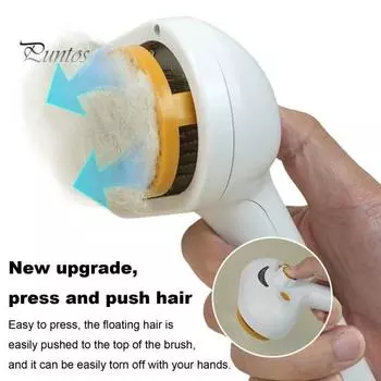 Щетка-распылитель для кошек Самоочищающаяся расческа для домашних животных с кнопкой разблокировки Паровая щетка для кошек Расческа-массажная щетка для кошек белый