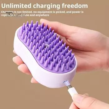 Щетка-распылитель для кошек Самоочищающаяся щетка для ухода за домашними животными с функцией пара Перезаряжаемая щетка-распылитель для кошек 3-в-1 Инструмент для улучшения гигиены Sets