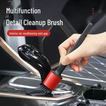 Щетка с мягкой щетиной для чистки салона автомобиля, вентиляционных отверстий, ступиц колес и труднодоступных мест opp bag packaging 9281