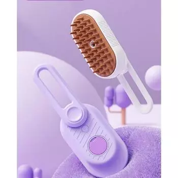 Щетка с паром для кошек, массажная расческа для собак, встроенный электрический распылитель воды, мягкая силиконовая щетка для удаления шерсти домашних животных, щетка для ухода за волосами, аксессуары для кошек белый