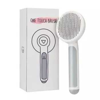 Щетка Seichi Pet One-Touch 203 x 82 x 60 мм SIC-201, серая, 1 шт, корейский шампунь для домашних животных