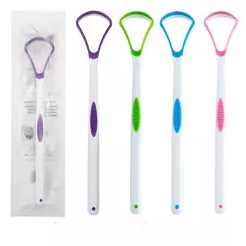 Щетка-скребок для языка Щетка для чистки полости рта Зубная щетка Щетка для удаления налета из дыхания 1