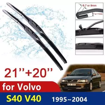 Щетка стеклоочистителя автомобиля для Volvo S40 V40 1995 ~ 2004 гг., дворники на переднем стекле, автомобильные наклейки 1996 1997 1998 1999 2000 2001 Style A