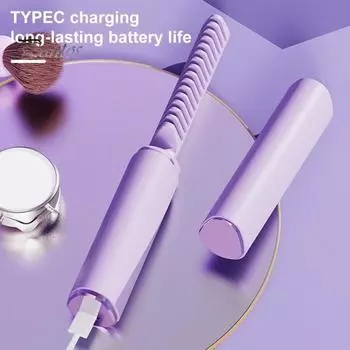 Щетка-выпрямитель для волос, 3 температуры, быстрый нагрев, аккумуляторная беспроводная отрицательные ионы, тип C, горячая щетка, электрическая расческа для вьющихся волос розовый