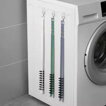 Щетка Yousheng Clean Brush с длинной тонкой ручкой, высокая эффективность, хорошая гибкость, чистящая роликовая щетка для чистки стиральной машины, бытовое использование синий