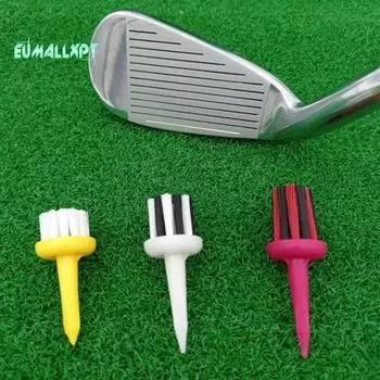 Щетки для чистки клюшек для гольфа, 2 шт., щетина премиум-класса, многоразовые, компактные, портативное средство для очистки канавок жёлтый