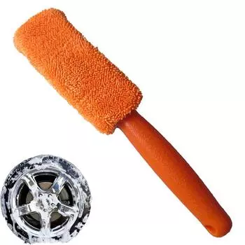Щетки для чистки колес автомобиля Очиститель автомобильных шин Сверхтонкие волокна Водопоглощение Мягкий инструмент для чистки транспортных средств Мягкая щетка серый