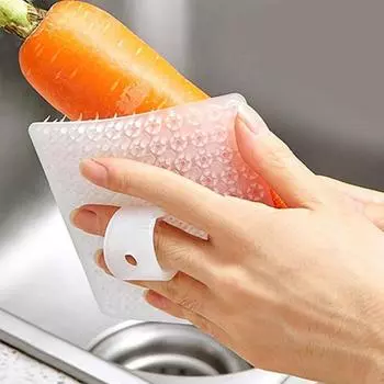 Щетки для чистки кухни, силиконовая скруббер для посуды, щелевая щетка, бытовая щетка для мытья фруктов и овощей, аксессуары для чистки фиолетовый