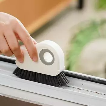 Щетки для чистки оконных щелей, современная простота, бесшовная щетка для щелей, встроенный скребок, дверная щель, бытовая уборка тоже серый