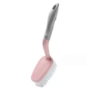 Щетки для чистки с белой щетиной, нескользящей ручкой, щетка для чистки душа, ванной