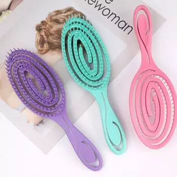 Щетки для распутывания волос, выдалбливают влажную и сухую расческу для массажа кожи головы для длинных коротких волос