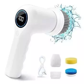 Щетки для уборки дома Электрическая кухонная щетка Гаджеты для уборки дома Многофункциональная щетка для уборки Электрическая отжимная белый