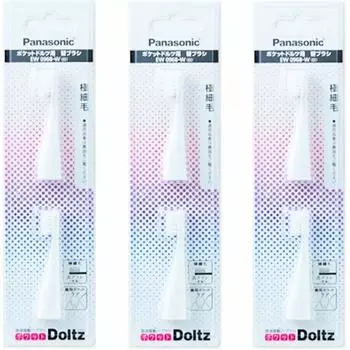 Щетки Dolts Panasonic Pocket Dolts с очень тонкой щетиной, белые, 2 шт. x 3 набора 6 EW0968-W (всего штук)