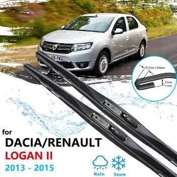 Щетки переднего стеклоочистителя автомобиля для Dacia Renault Logan 2 2013 2014 2015 II, щетки для лобового стекла, омыватель, автомобильные аксессуары Style A