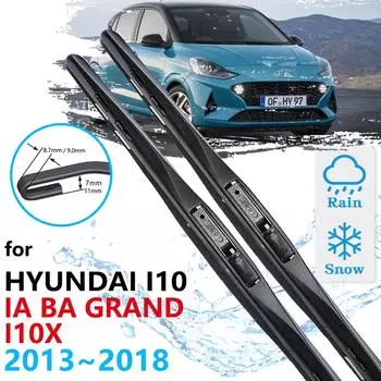Щетки переднего стеклоочистителя автомобиля для Hyundai i10 IA BA Grand i10X 2013 ~ 2018, щетки для очистки лобового стекла, аксессуары 2015 Left Hand Drive