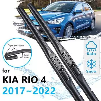Щетки переднего стеклоочистителя автомобиля для KIA RIO 4 2017 2018 2022, щетки для лобового стекла, резак, аксессуары, шайба Left Hand Drive