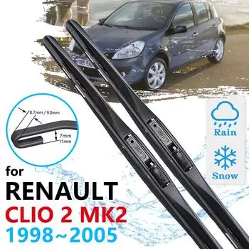 Щетки переднего стеклоочистителя автомобиля для Renault Clio 2 MK2 1998 1999 2000 2001 2002 2003 2004 2005 щетки лобового стекла Left Hand Drive