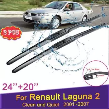 Щетки стеклоочистителя автомобиля дворники для Renault Laguna 2 2001 ~ 2007 X74 переднее ветровое стекло автомобильные аксессуары наклейки 2002 2003 LHD