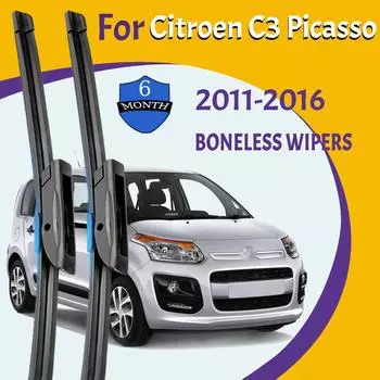 Щетки стеклоочистителя для Citroen C3 Picasso 2011-2016 лобовое стекло чистое окно лобовое стекло автозапчасти автомобильные щетки для дождя 24 +16