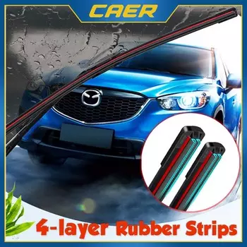 Щетки стеклоочистителя для лобового стекла автомобиля, универсальные, мягкие, 4-слойные, резиновые, безрамные, без кронштейнов, запасные части для автомобильных дворников 16 , 18 , 24 , 26 . 16 inch (400mm)