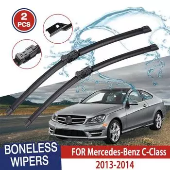 Щетки стеклоочистителя для Mercedes-Benz C-Class 2013-2014 Переднее лобовое стекло Чистка окна Ветровое стекло Автозапчасти Автомобильные щетки для дождя 24 +24