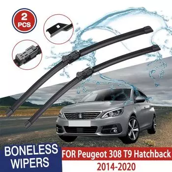 Щетки стеклоочистителя для Peugeot 308 T9 Hatchback 2014-2020 Переднее лобовое стекло Очистка окна Ветровое стекло Автозапчасти Автомобильные щетки для дождя