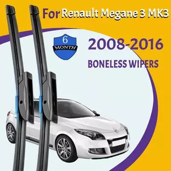 Щетки стеклоочистителя для Renault Megane 3 MK3 2008-2016 лобовое стекло чистое окно лобовое стекло автозапчасти автомобильные щетки дождя 24 +16