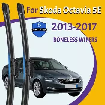 Щетки стеклоочистителя для Skoda Octavia 5E 2013-2017 лобовое стекло чистое окно лобовое стекло автозапчасти автомобильные щетки для дождя 24 +19