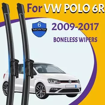 Щетки стеклоочистителя для VW POLO 6R 2009-2017 лобовое стекло чистое окно лобовое стекло автозапчасти автомобильные щетки для защиты от дождя 24 +16