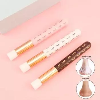 Щеточка для черных точек с плоской головкой, быстрый эффект, универсальная печатная щеточка для носа с стержнем для ресниц для дома белый