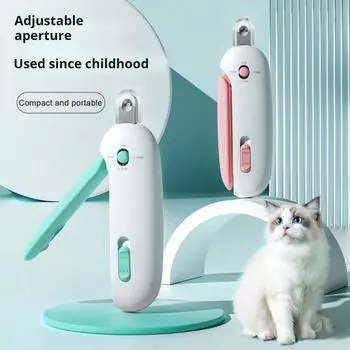 Щипчики для ногтей домашних животных, регулируемые по размеру отверстия, триммер для ногтей собак с эргономичными инструментами для ухода за лапами домашних животных, для кошек и собак синий